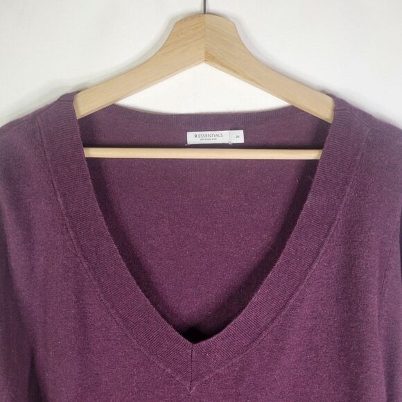 Reitmans Aubergine Purple V-Neck Sweater - Picture 3 of 8
